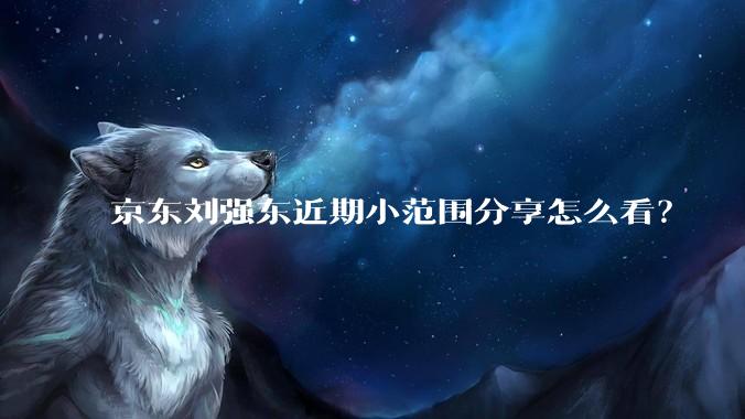 京东刘强东近期小范围分享怎么看？
